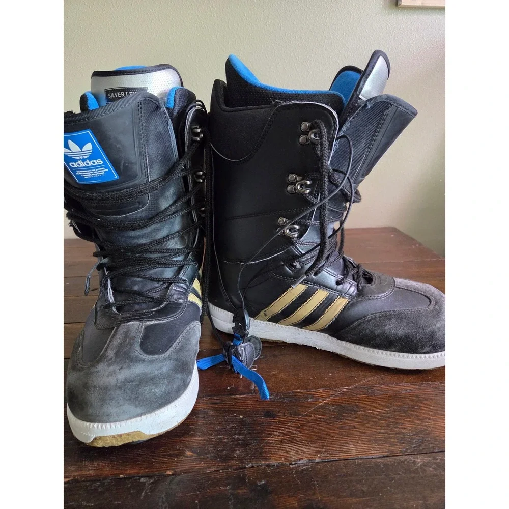 Adidas Samba Snowboard Boots Mens 13 Black‎ Gold BW0990 Continental Sole